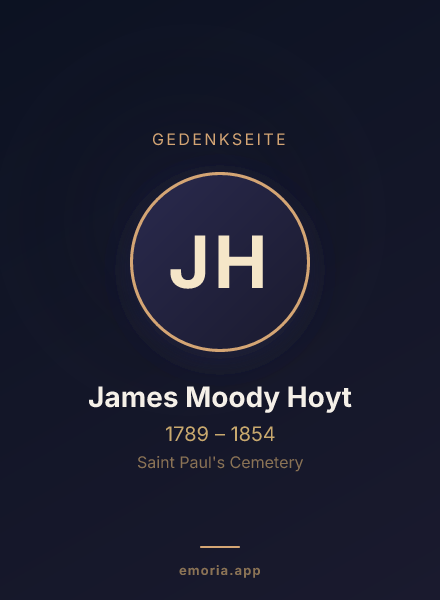 Gedenkportrait von James Moody Hoyt