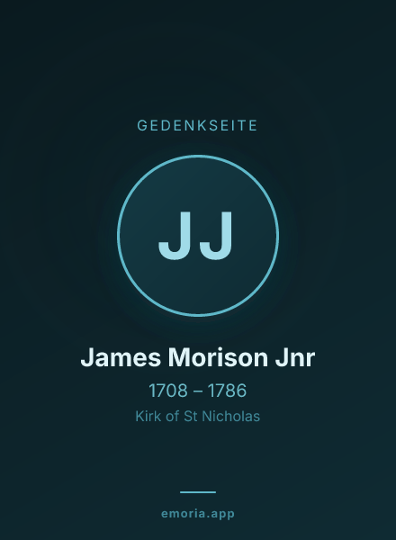 Gedenkportrait von James Morison Jnr