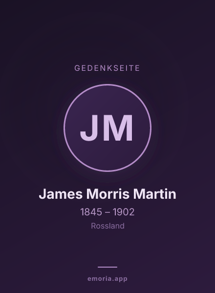 Gedenkportrait von James Morris Martin
