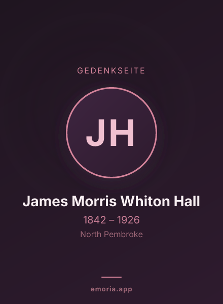 Gedenkportrait von James Morris Whiton Hall