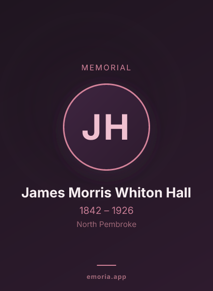 Memorial portrait of James Morris Whiton Hall