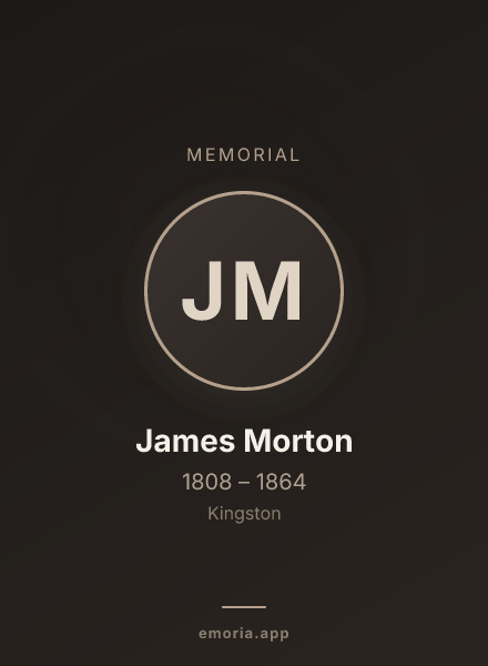 Memorial portrait of James Morton