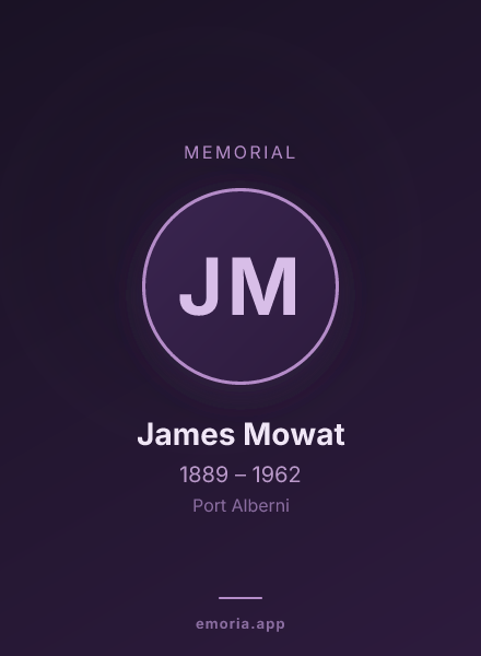 Memorial portrait of James Mowat