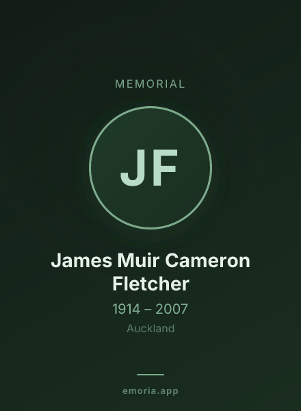 Memorial portrait of James Muir Cameron Fletcher