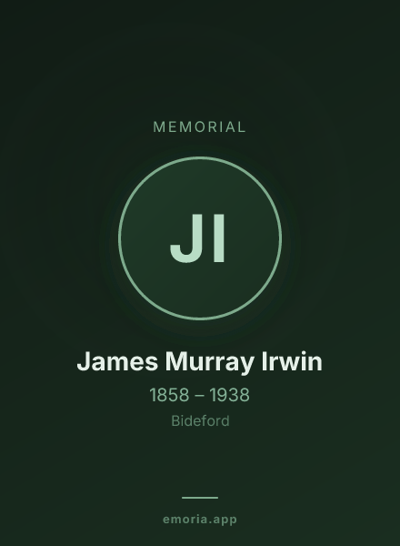 Memorial portrait of James Murray Irwin