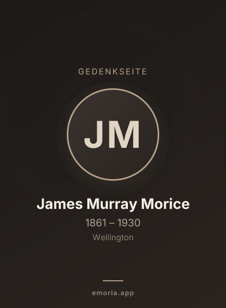 Gedenkportrait von James Murray Morice