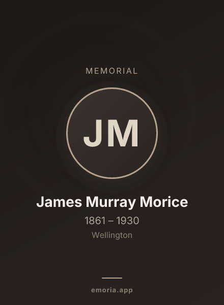 Memorial portrait of James Murray Morice