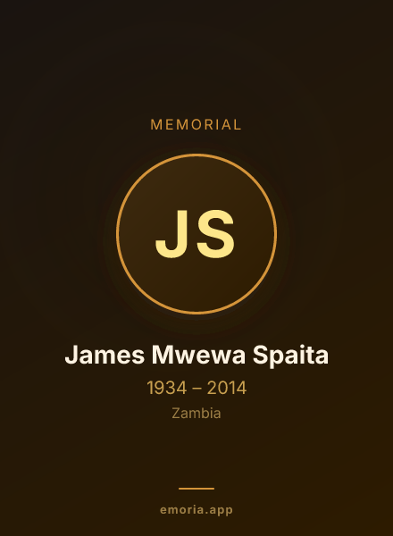Memorial portrait of James Mwewa Spaita