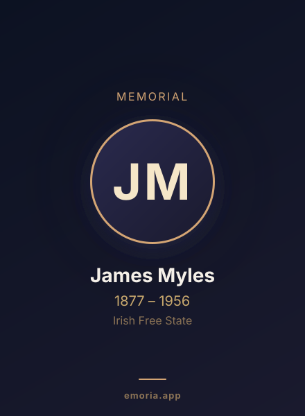 Memorial portrait of James Myles