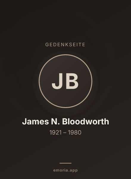 Gedenkportrait von James N. Bloodworth