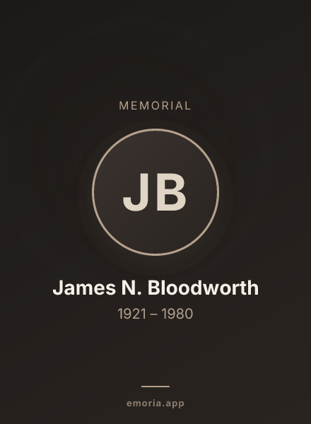Memorial portrait of James N. Bloodworth