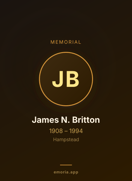Memorial portrait of James N. Britton