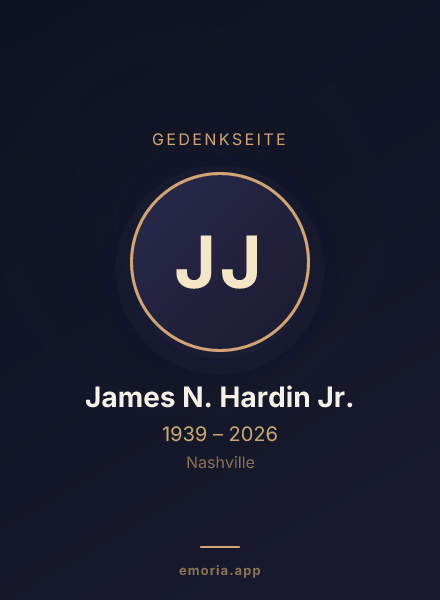 Gedenkportrait von James N. Hardin Jr.