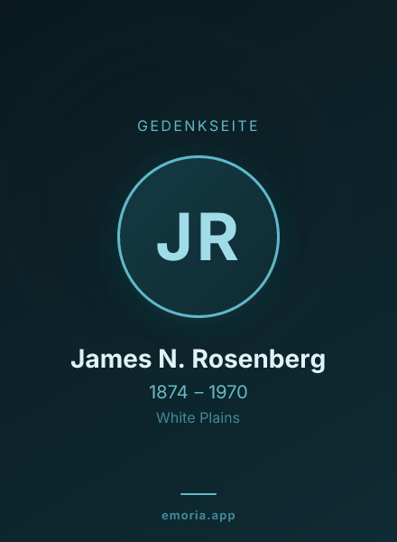 Gedenkportrait von James N. Rosenberg