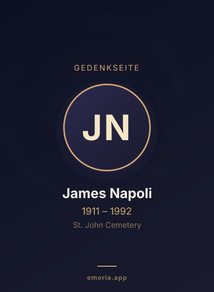 Gedenkportrait von James Napoli