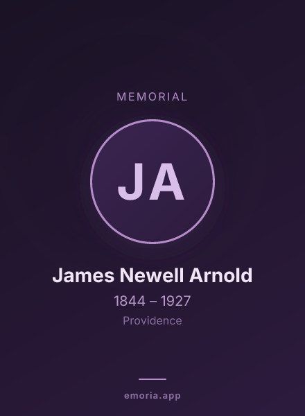 Memorial portrait of James Newell Arnold