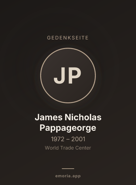 Gedenkportrait von James Nicholas Pappageorge