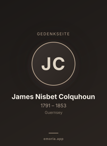 Gedenkportrait von James Nisbet Colquhoun