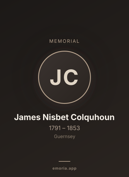 Memorial portrait of James Nisbet Colquhoun