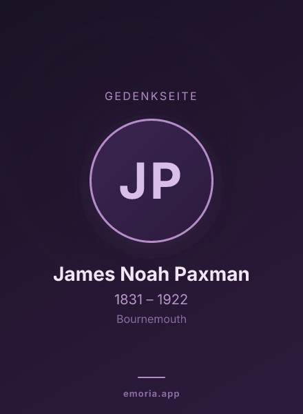 Gedenkportrait von James Noah Paxman