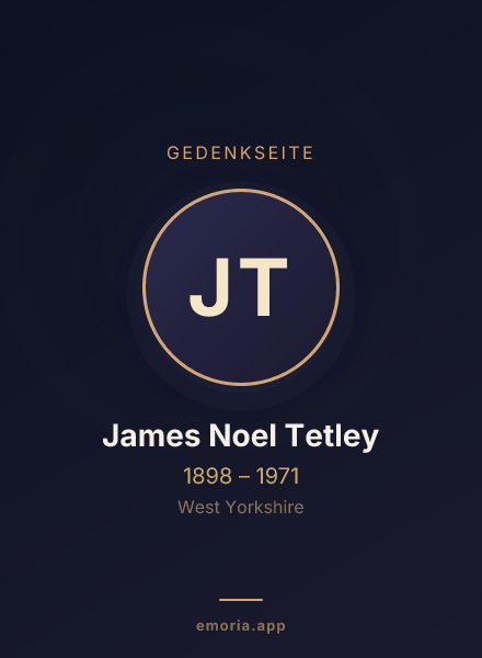 Gedenkportrait von James Noel Tetley