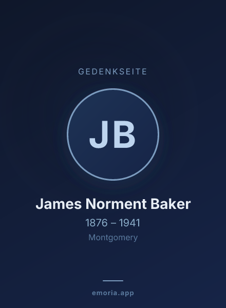 Gedenkportrait von James Norment Baker