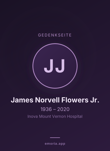 Gedenkportrait von James Norvell Flowers Jr.