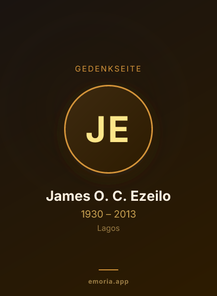 Gedenkportrait von James O. C. Ezeilo
