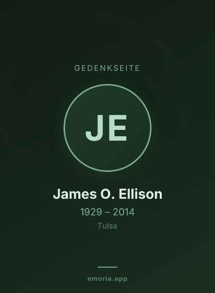 Gedenkportrait von James O. Ellison