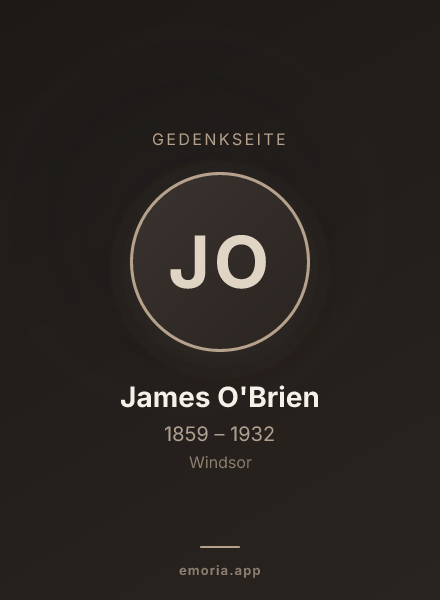 Gedenkportrait von James O'Brien