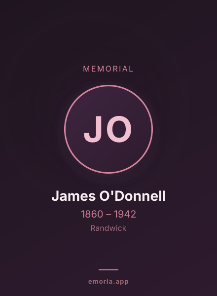 Memorial portrait of James O'Donnell