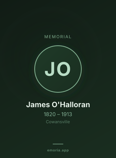 Memorial portrait of James O'Halloran