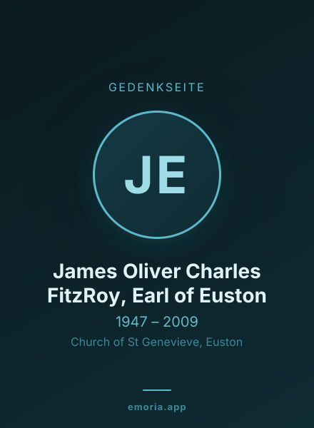 Gedenkportrait von James Oliver Charles FitzRoy, Earl of Euston