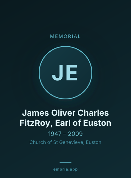 Memorial portrait of James Oliver Charles FitzRoy, Earl of Euston
