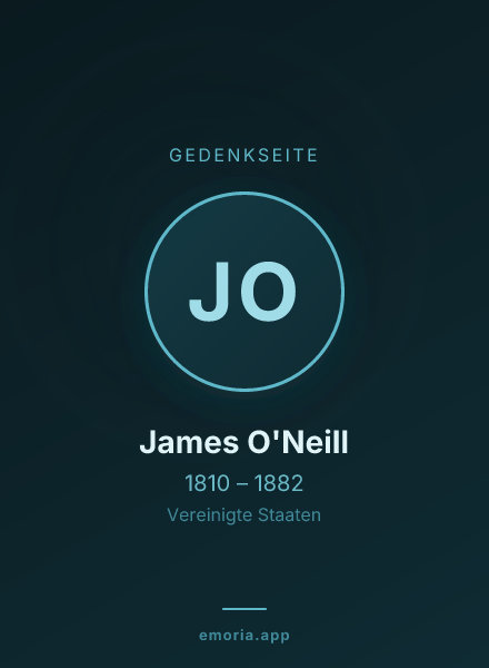 Gedenkportrait von James O'Neill