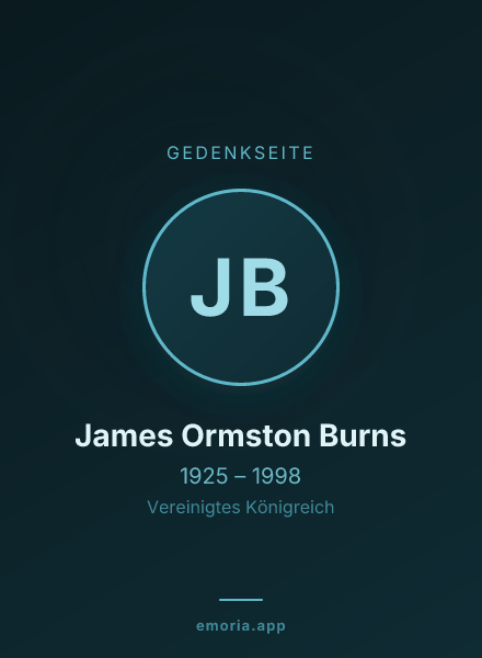 Gedenkportrait von James Ormston Burns