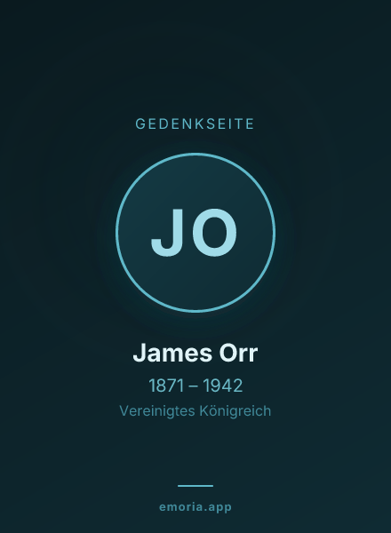 Gedenkportrait von James Orr