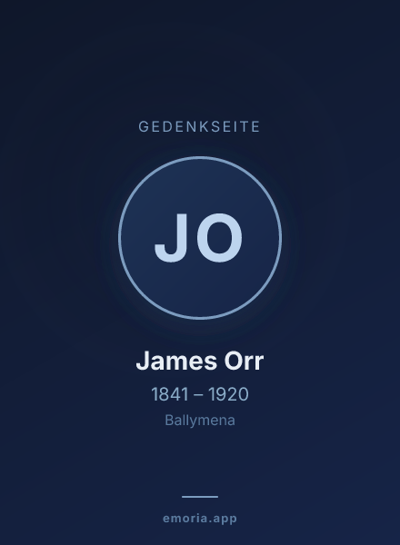 Gedenkportrait von James Orr