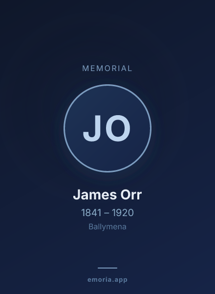 Memorial portrait of James Orr