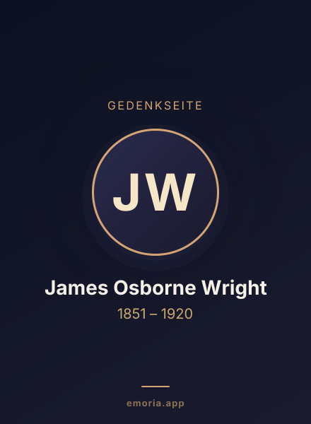 Gedenkportrait von James Osborne Wright