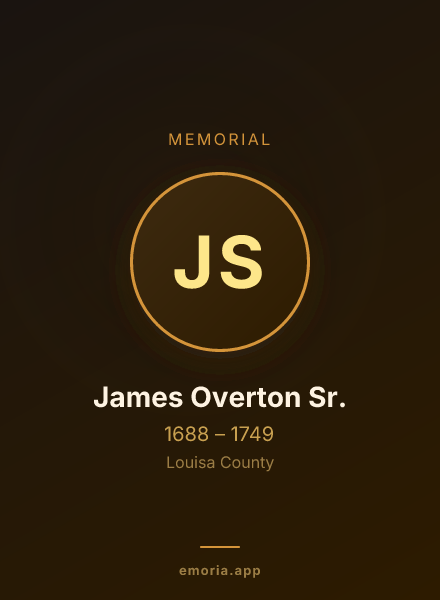 Memorial portrait of James Overton Sr.
