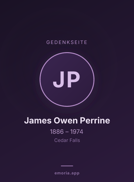 Gedenkportrait von James Owen Perrine
