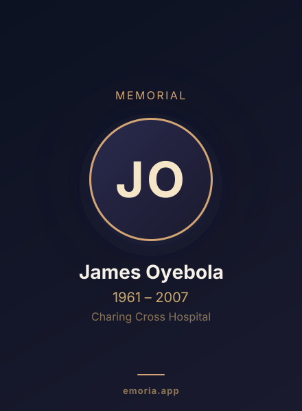 Memorial portrait of James Oyebola