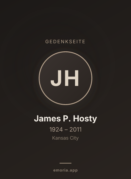 Gedenkportrait von James P. Hosty