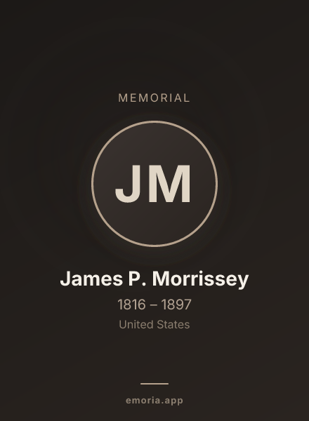 Memorial portrait of James P. Morrissey