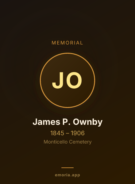 Memorial portrait of James P. Ownby