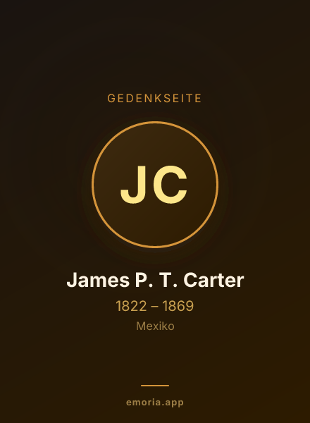 Gedenkportrait von James P. T. Carter