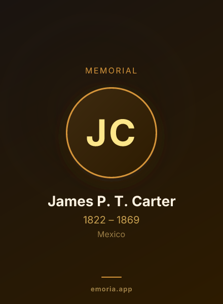 Memorial portrait of James P. T. Carter