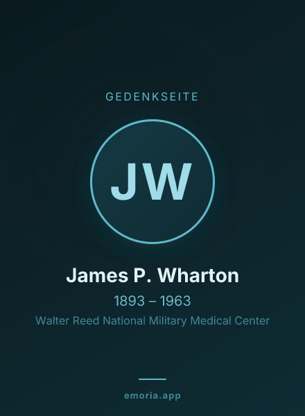 Gedenkportrait von James P. Wharton
