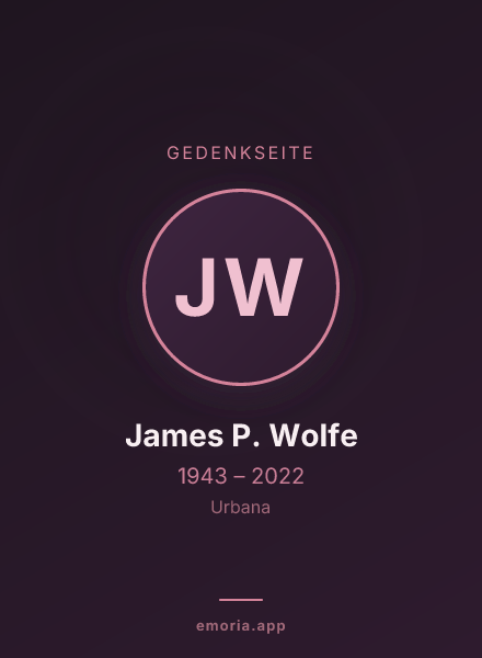 Gedenkportrait von James P. Wolfe